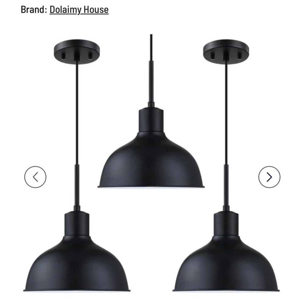 3 Pack 1 Light Kitchen Island‎ Hanging Vintage Pendant Light Fixtures,Industrial